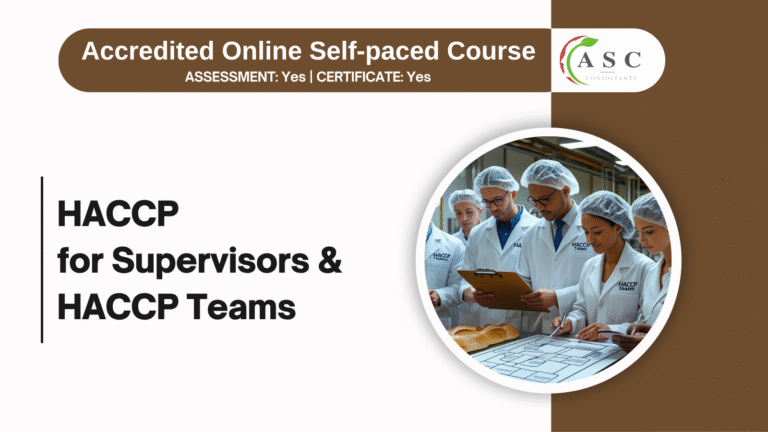 HACCP for Supervisors and HACCP Teams course cover