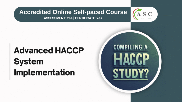 Advanced HACCP System Implementation course cover