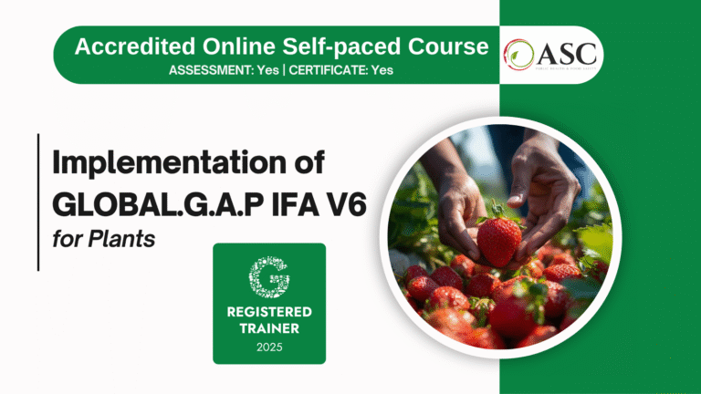 Implementation of GLOBALG.A.P. IFA v6 for Plants online course cover