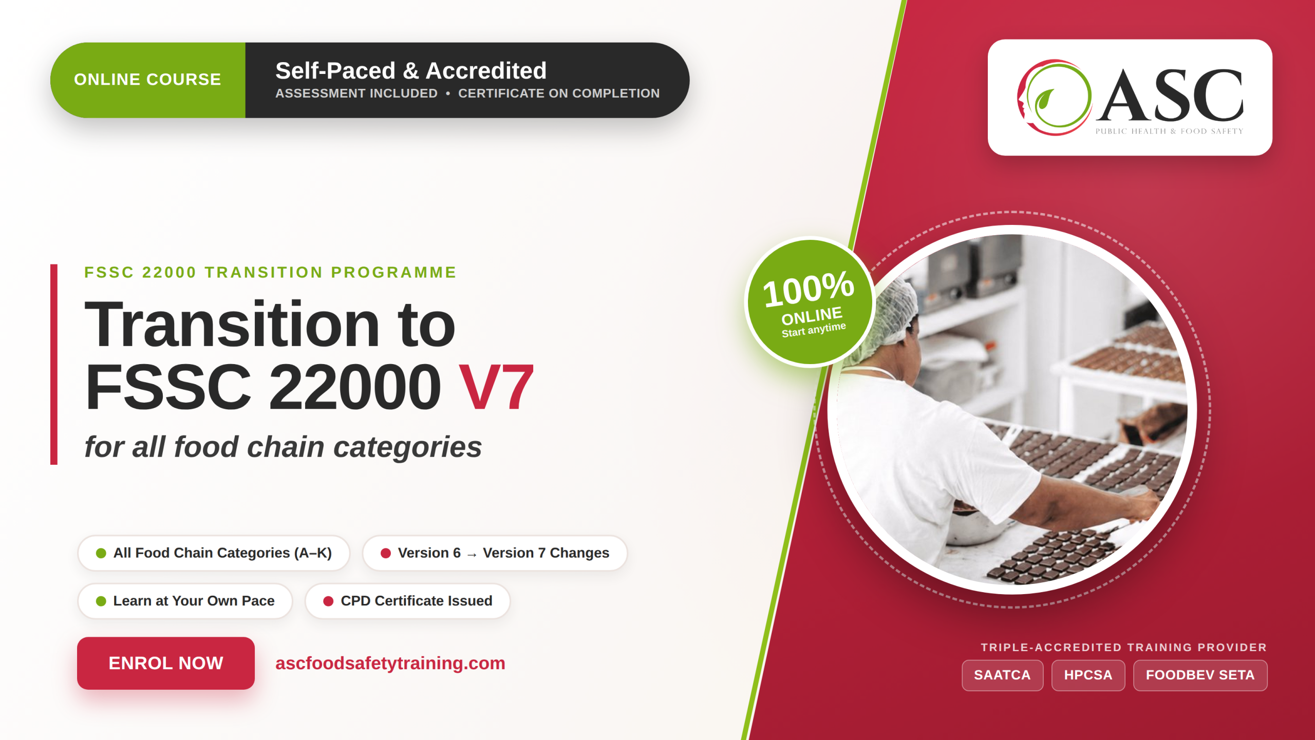 Transition to FSSC 22000 Version 7 Course (All Food Chain Categories)
