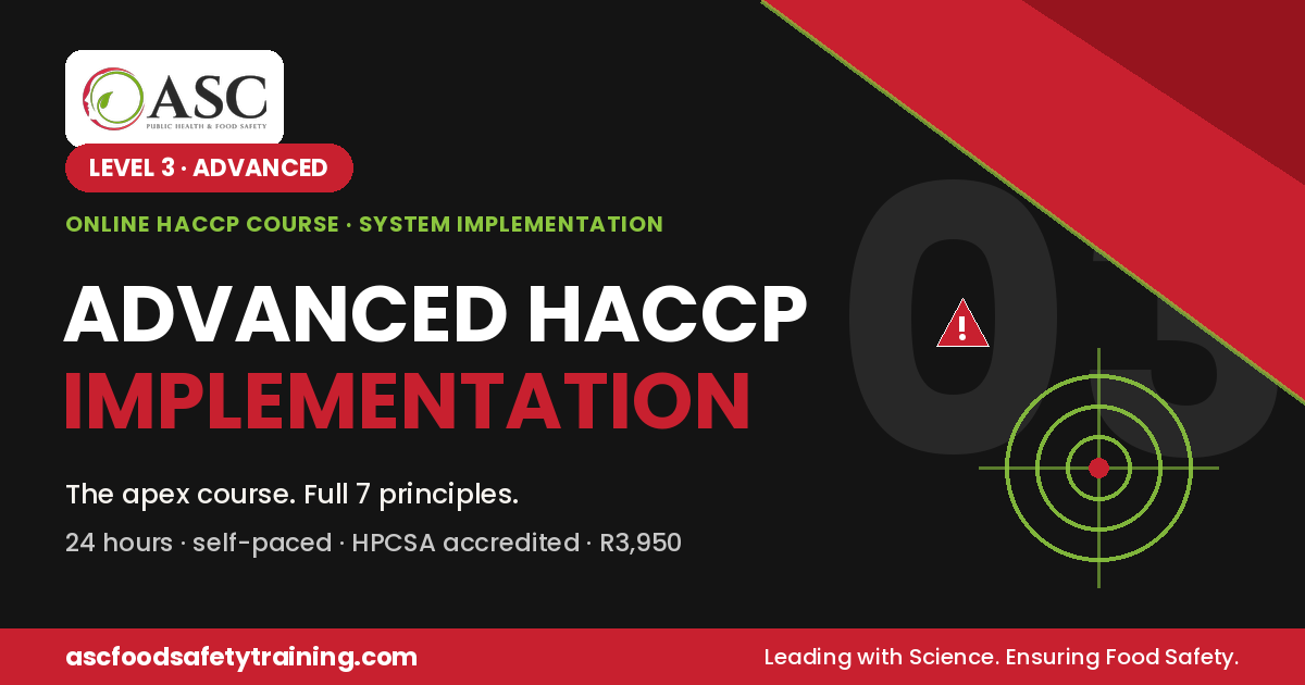 Advanced HACCP Implementation Course