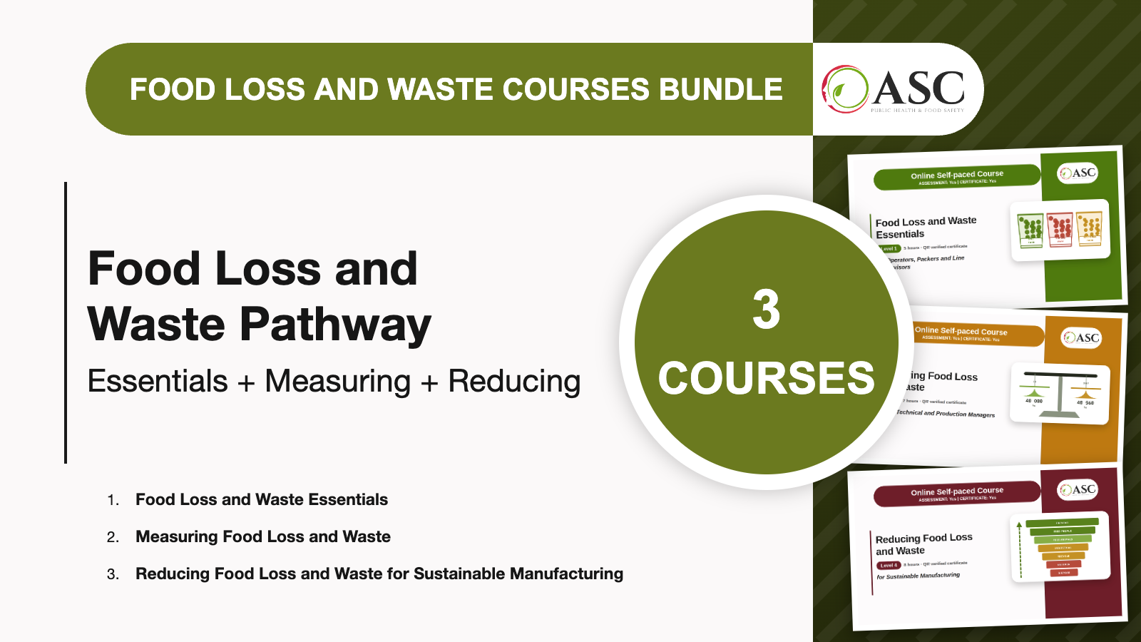 Food Loss and Waste Courses Bundle: Essentials, Measuring and Reducing