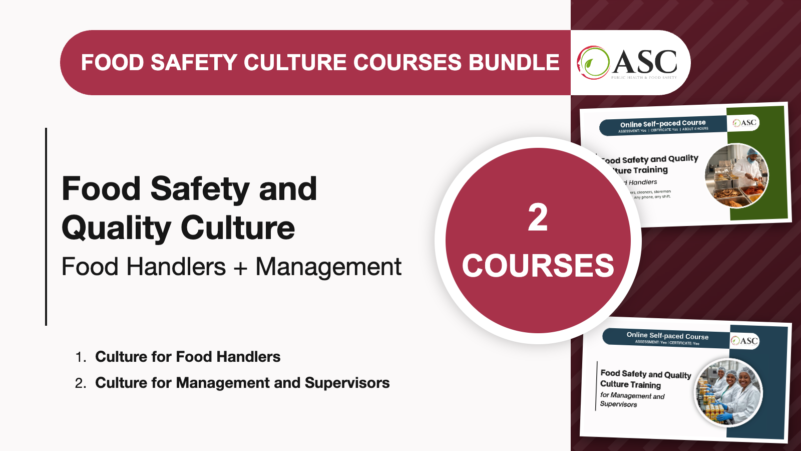 Food Safety and Quality Culture Courses Bundle: Food Handlers and Management