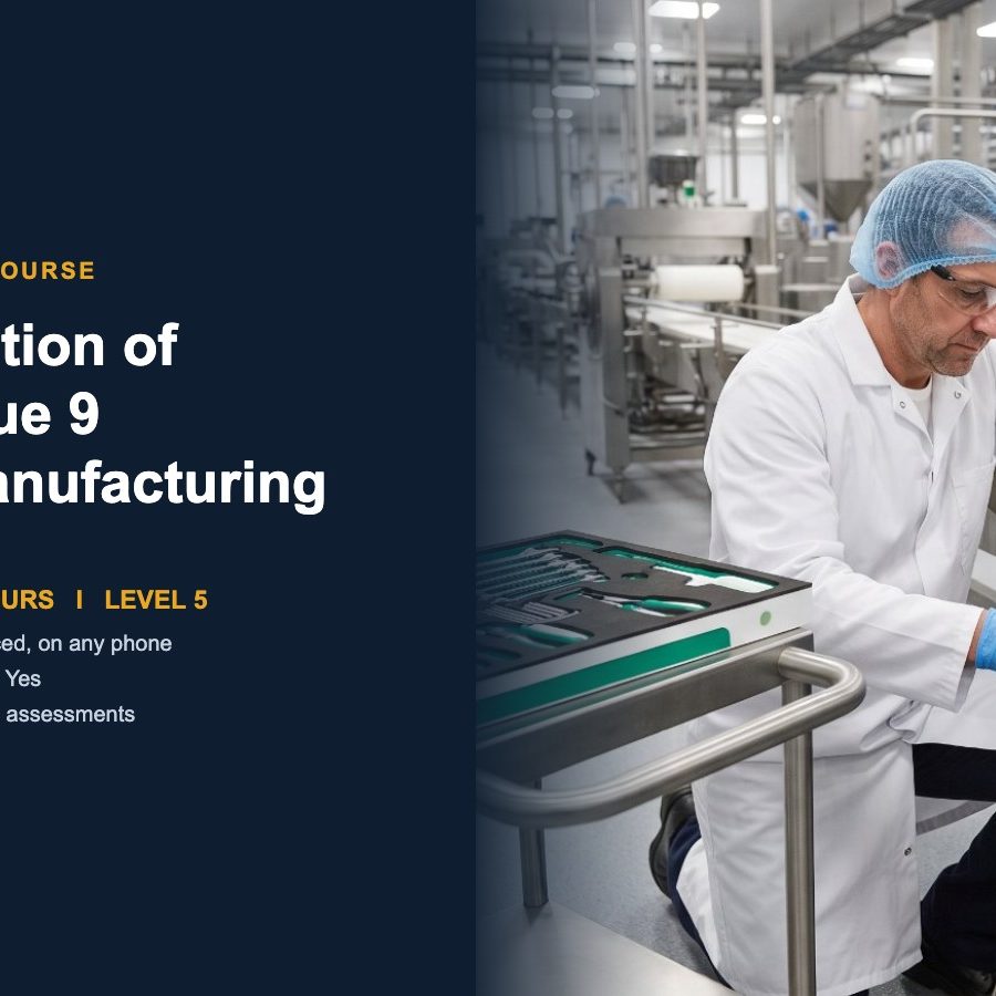 Implementation of BRCGS Issue 9 for Food Manufacturing online course by ASC Food Safety Training Implementation of BRCGS Issue 9 for Food Manufacturing online course by ASC Food Safety Training