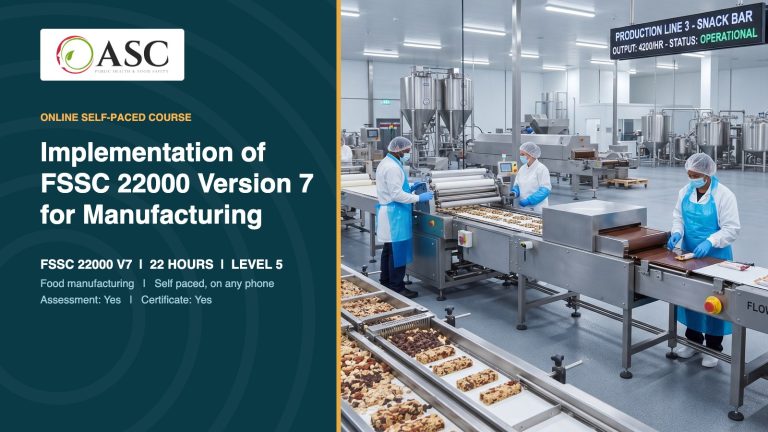 Implementation of FSSC 22000 Version 7 for Food Manufacturing course cover