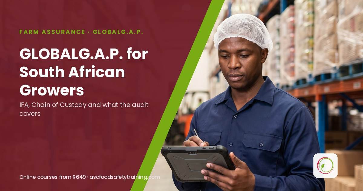 GLOBALG.A.P. Certification for South African Growers. ASC Food Safety Training, South Africa.