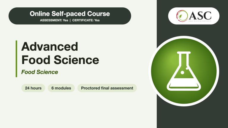 Advanced Food Science online course cover