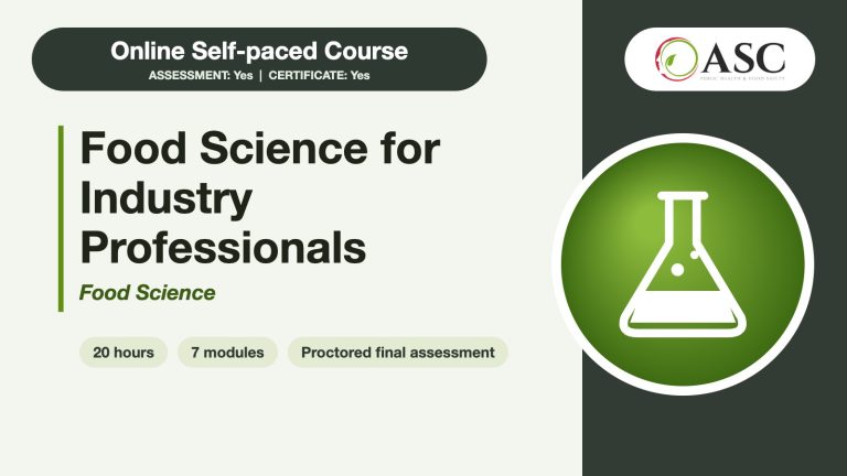 Food Science for Industry Professionals online course cover