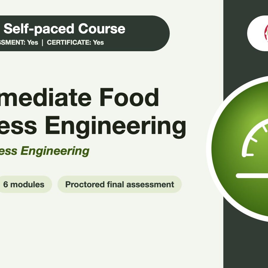 Intermediate Food Process Engineering online course cover Intermediate Food Process Engineering online course cover