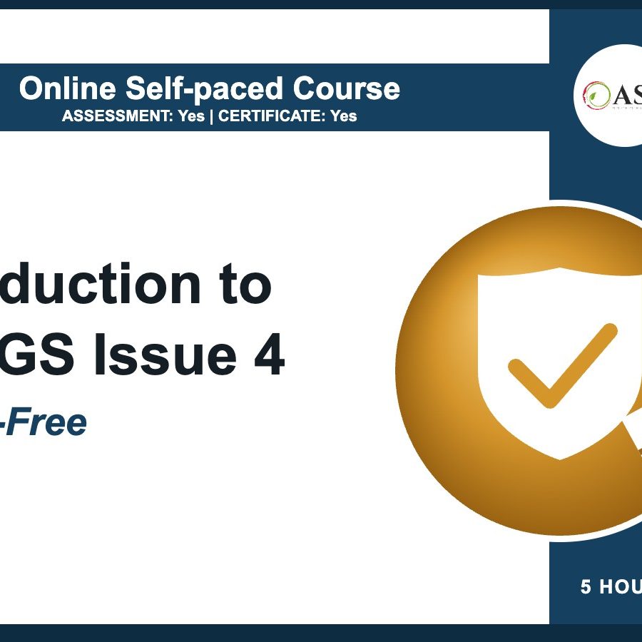 Introduction to BRCGS Gluten-Free Issue 4 online course cover from ASC Food Safety Training Introduction to BRCGS Gluten-Free Issue 4 online course cover from ASC Food Safety Training