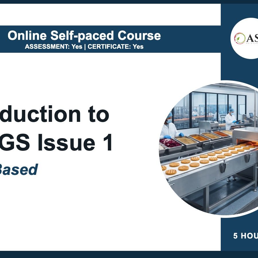 Introduction to BRCGS Plant-Based Issue 1 online course cover from ASC Food Safety Training Introduction to BRCGS Plant-Based Issue 1 online course cover from ASC Food Safety Training
