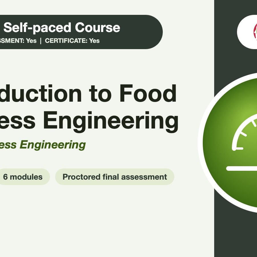 Introduction to Food Process Engineering online course cover Introduction to Food Process Engineering online course cover